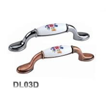 Classical Style Metal Kitchen Cabinet Porcelain Handles & Ceramic Knobs for Drawers