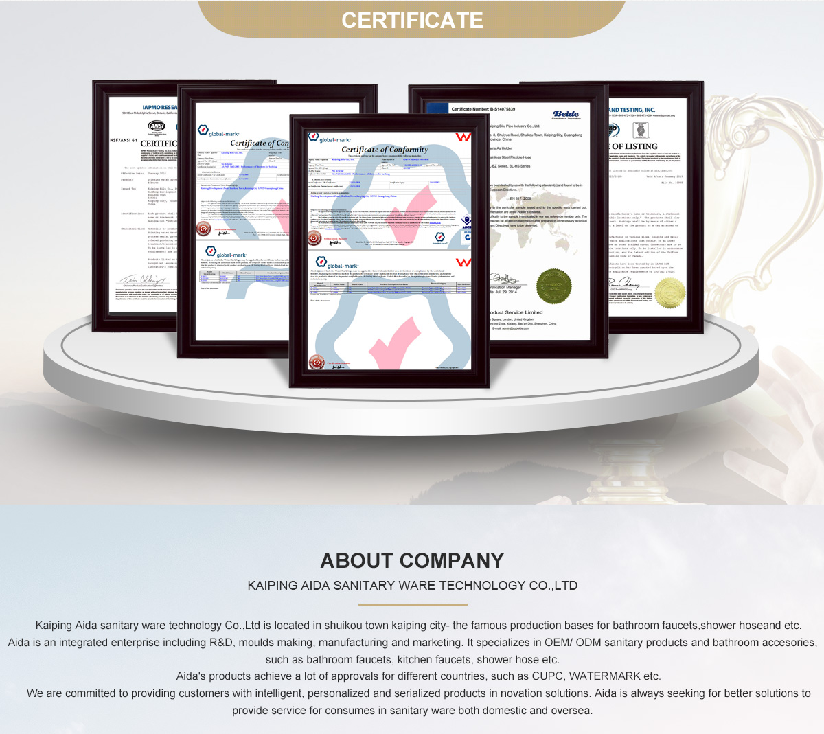 Our Certification Photos Our Certification Photos