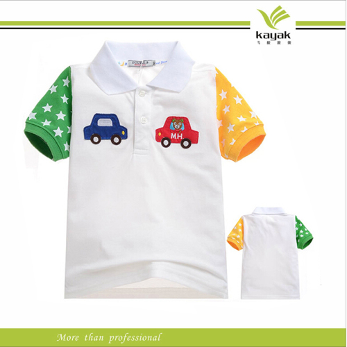 Custom Sublimation Printed White Summer Kid's Polo Shirt (KY-P075)