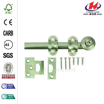 6 in. Satin Nickel Decorative Surface Bolt