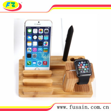 Multifuctional Wood Watch Pen Mobile Phone Holder