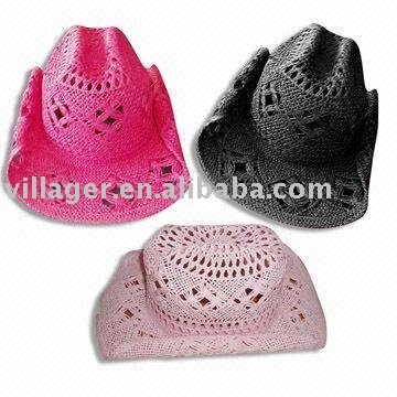 cowgirl hat, twisted paper hat