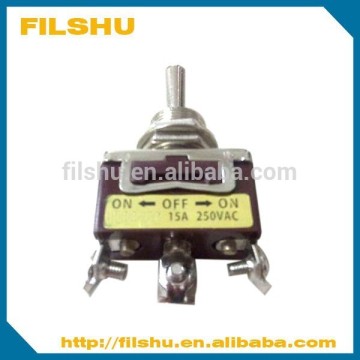 15A 250V ON ON 3 way tab terminal toggle switch mini toggle switch miniature toggle switch