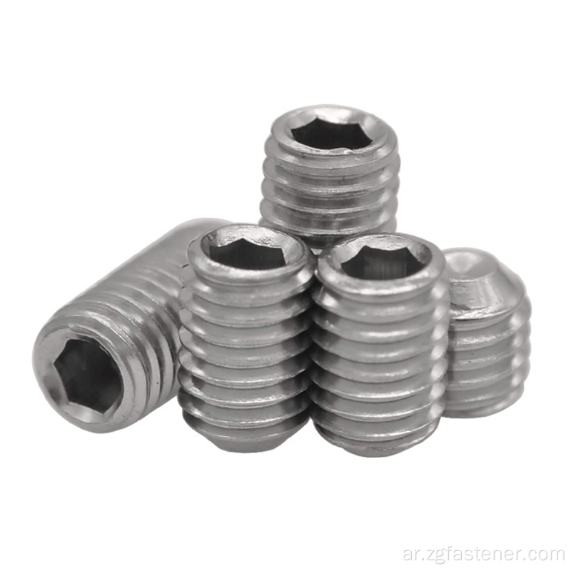 A2-70 DIN 916 SCREW COCAVE POINT