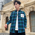 Men's casual plaid shirt