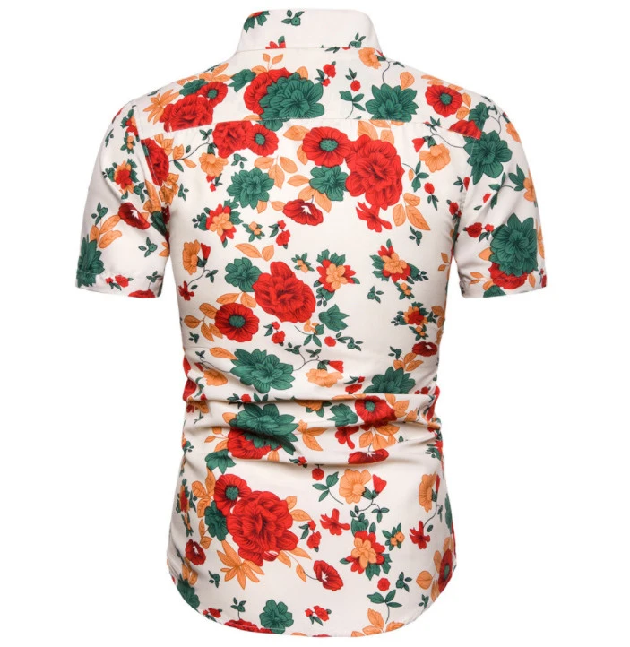Turn-Down Collar Hawaii Style Short Sleeve Shirt