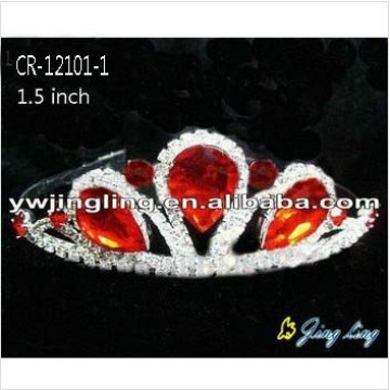Rojo coronas Tiaras de diamantes de imitación chicas baratas