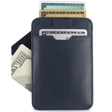 Vintage Slim Leather Men Key Card Wallet