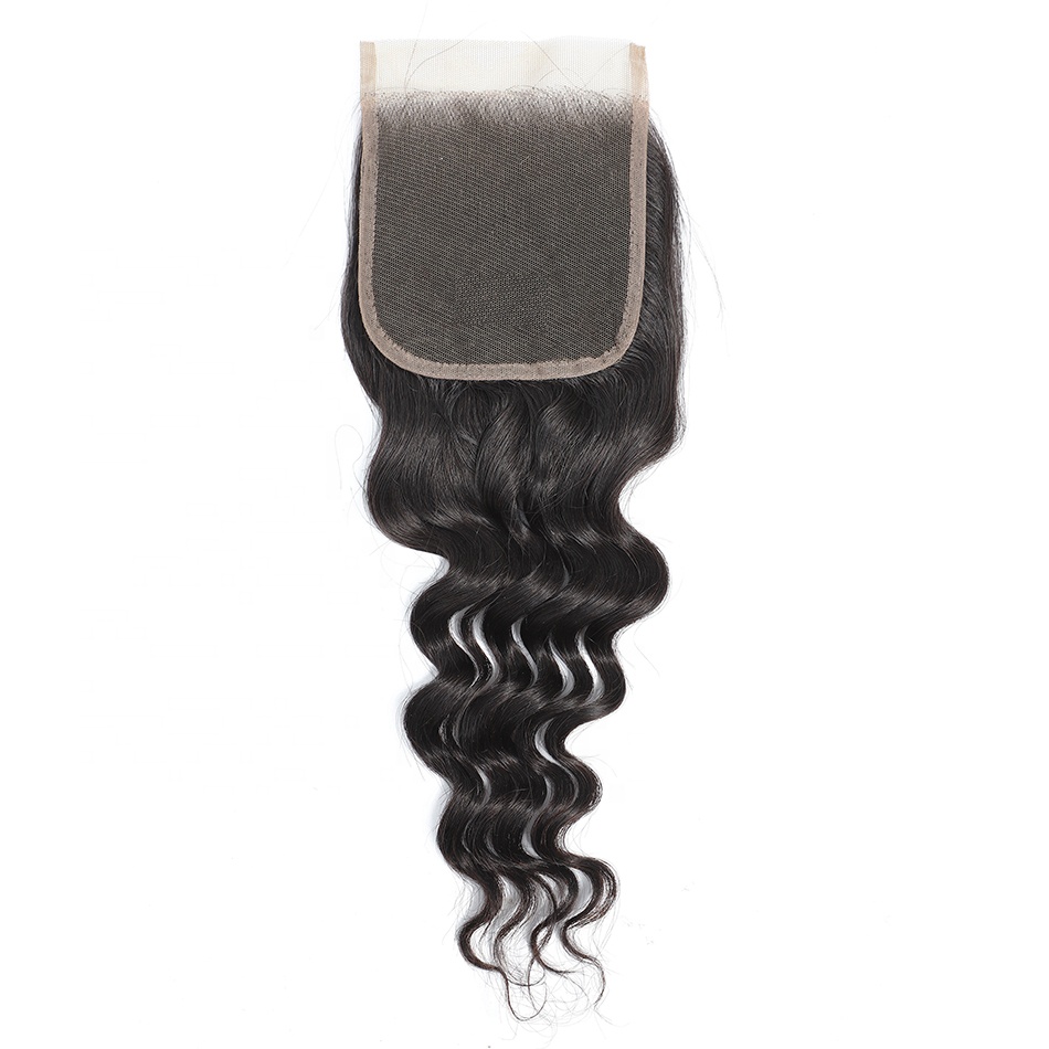 Brazilian Virgin Human Hair Loose Deep 4x4 Lace Closure