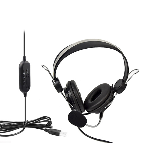 Computer Headset Wired USB & 3.5MM Headphones With Mic