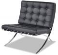 Chaise Barcelone en PU noir