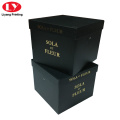 Partihandel Square Black Flower Box Gift