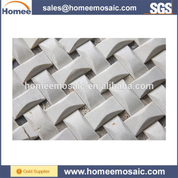 Export quality products white cream square marble mosaic cheap goods from china