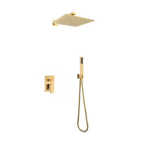 Bathtub Pull Out Faucet Hot and cold gold wall mounted shower set Supplier