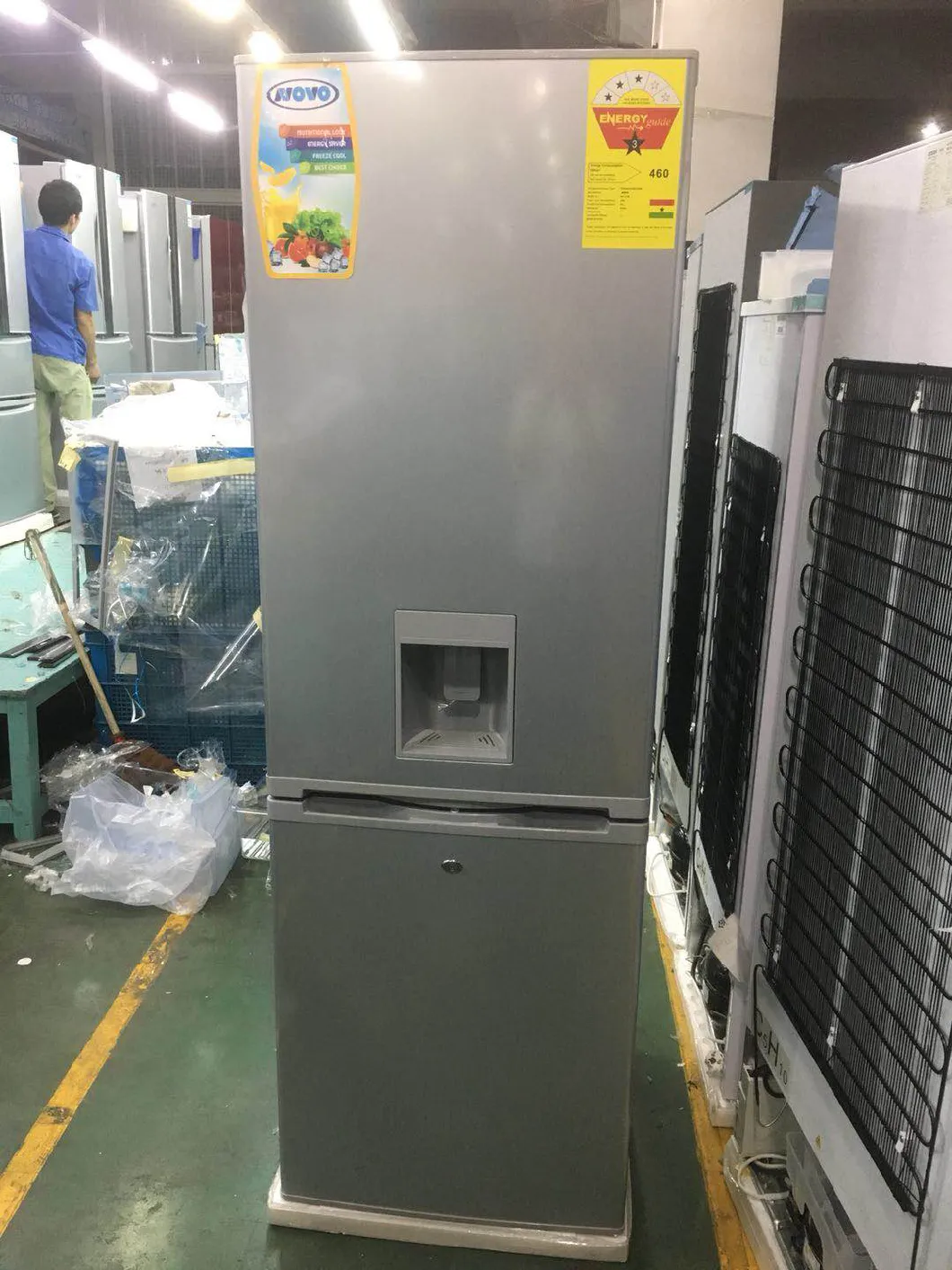 Double Doors Bottom Mount Drawers Freezer Water Dispenser Refrigerator