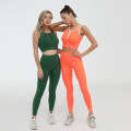 Crop Top Zipper Bra Legging sportruházat