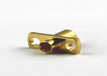 Two Holes Flange Brass MCX Cable Connector