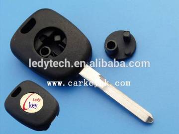 Smart car key auto transponder chip key case blank cover with 2 track blade