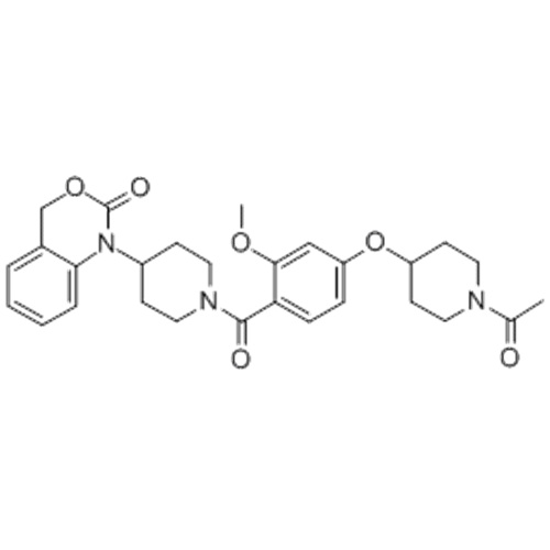 2H-3,1-Benzoxazin-2-ona, 1- [1- [4 - [(1-acetil-4- piperidinil) oxi] -2-metoxibenzoil] -4-piperidinil] -1,4-di-hidro- CAS 162042 -44-6