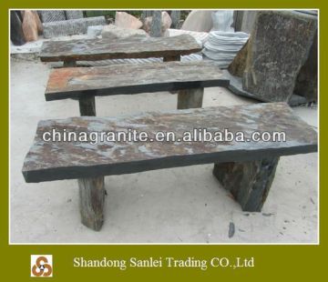 slate garden benches