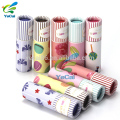 Tubo de bálsamo de labios de papel al por mayor respetuoso del medio ambiente con el parte movible plástico, tubo de papel del bálsamo del labio