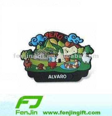 pvc souvenir fridge magnet for gift