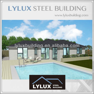 Luxury swimming pool villa prefab villa design