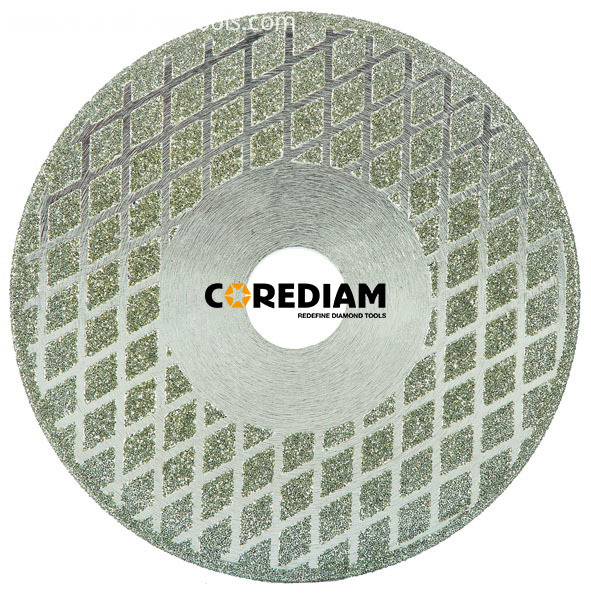 230mm electroplated gridding type diamond saw blade