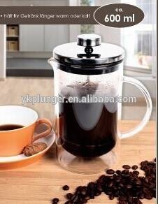 Heat-resistant double wall stainless steel french coffee press