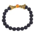 Dragon Head Lava piedra 8 MM pulsera con cuentas