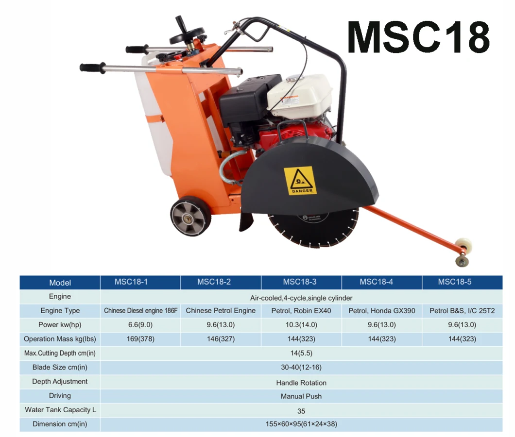 道路切削機13HPプロフェッショナルコンクリートツール柔軟なガソリンコンクリートカッター販売