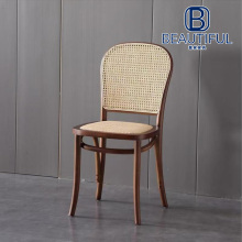 White camphor wood rattan backrest chair