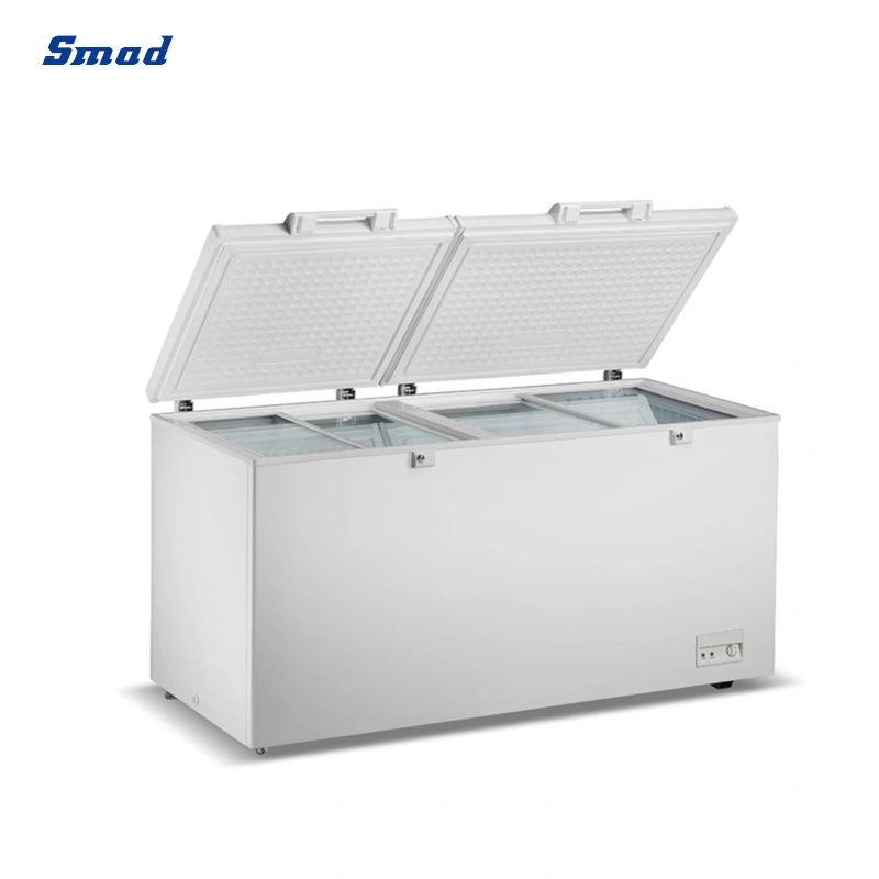 423L Double Doors Top Open Horizontal Electric Deep Chest Freezer