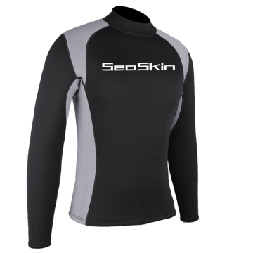 Seaskin Mens 2 mm Neoprene Long Sleeve Wetsuit Top