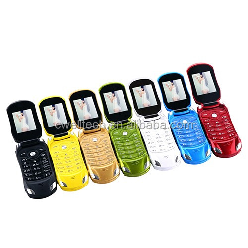 7 Colors Available Mini Small Size Car Shaped and Flip Phone