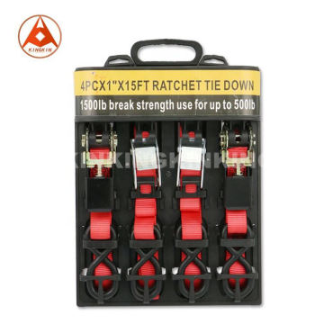 4 Piece Cargo Lashing Belt Set