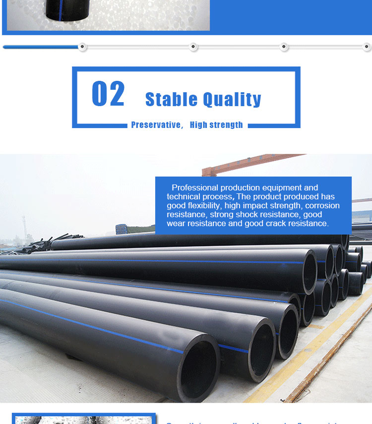 DN315mm hdpe pipe line for water supply