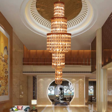 Hotel Villa Glass Led Chandelier Pendant Light