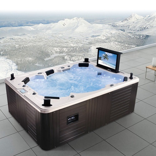 Outdoor Hot Tub Area Freestanding outdoor acrylic hot tub spa