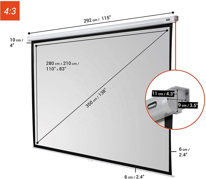 280x210cm homemade automatic projector screen projector