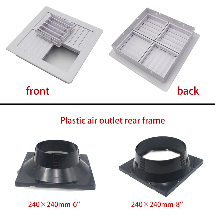 Plastic ABS diffuser central air-conditioning louver ventilation square diffuser air outlet