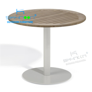Wholesale Pedestal Round Wooden Table - High Quality Cafe Restaurant Teak Table at Cheap Price