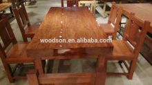 Hot Sale Customized Bubinga Solid Wooden Table Slab