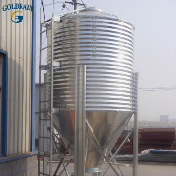 Professional corrugated steel poultry feeding equipment silo