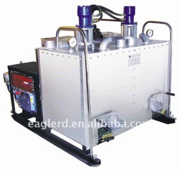 Double cylinder hydraulic paint melting machines