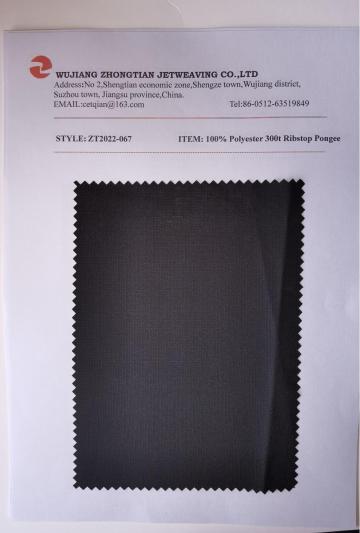 100% Polyester 300t Ribstop Pongee