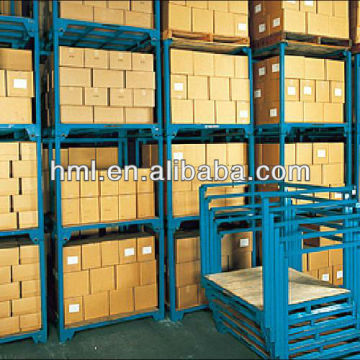 Warehouse stackable metal rack