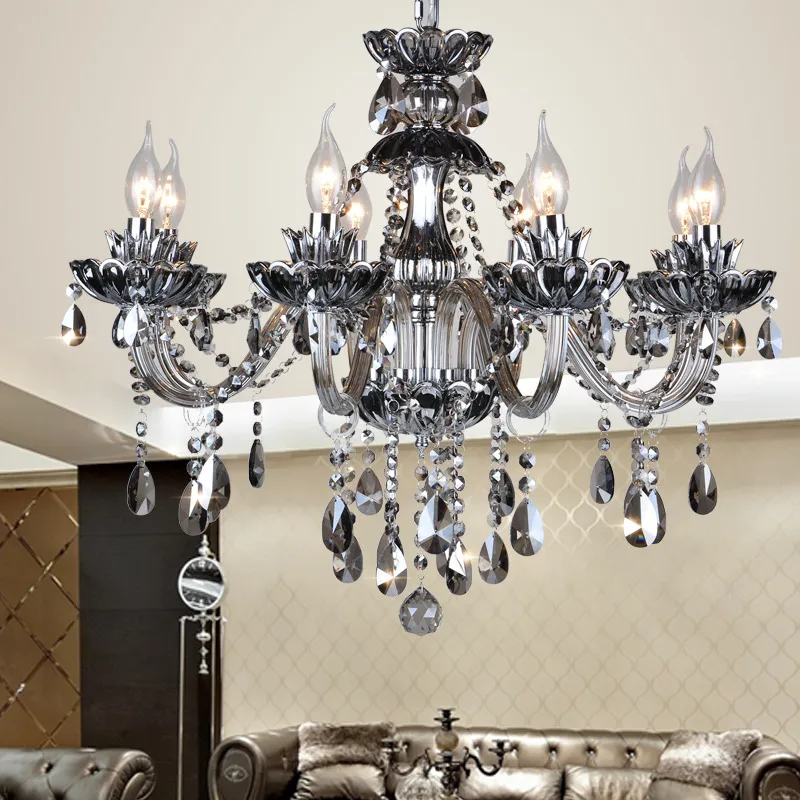 Elegant European Crystal Pendant Light with Vibrant Colors