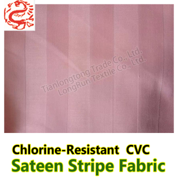 Dyed Sateen Stripe bedsheet fabric for wholesale Medical fabric Chlorine resistant