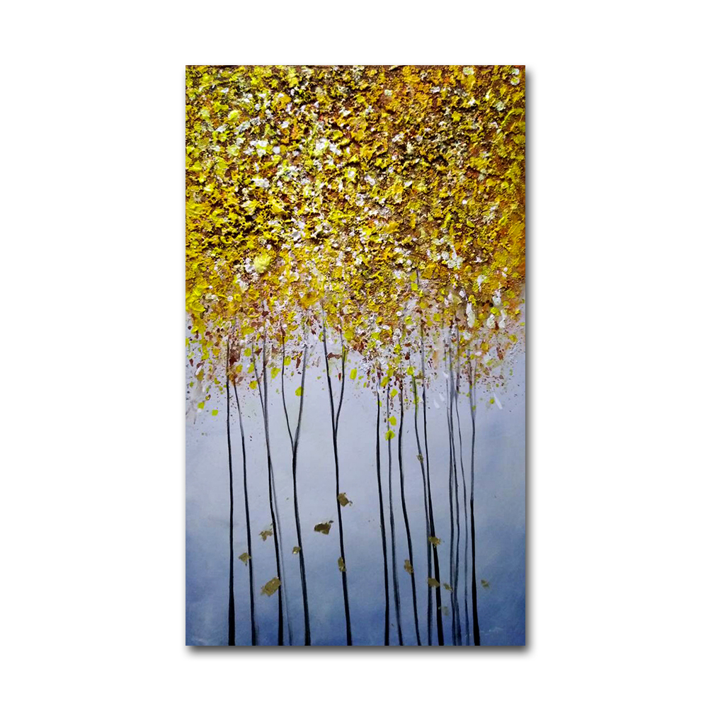 Wall Hanging Home Decoration Canvas Art Gold Leaf Abstract Modern Painting